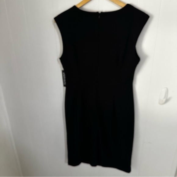 New York & Company Black Sheath Midi Dress for Work - Picture 2 of 3